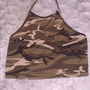 Camo halter top
